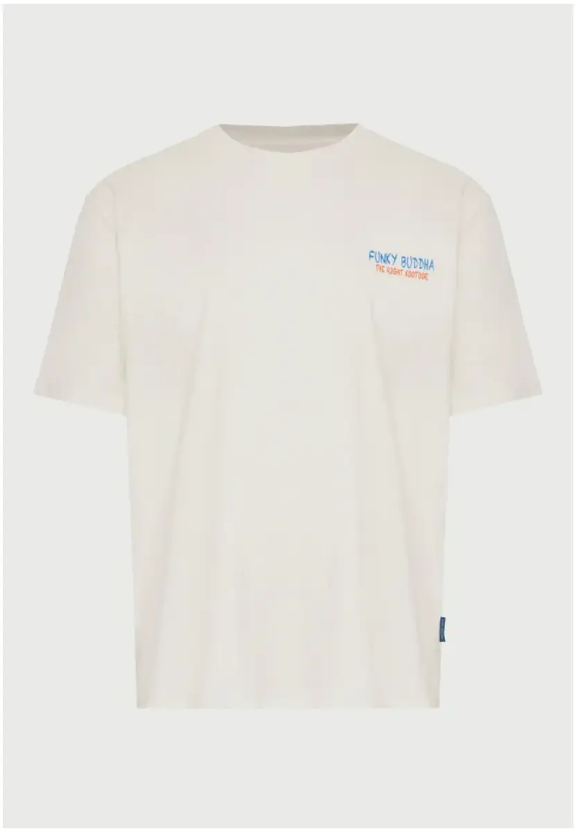 Funky Buddha T Shirt FBM013-074-04 ΑΝΟΙΧΤΌ ΜΠΕΖ