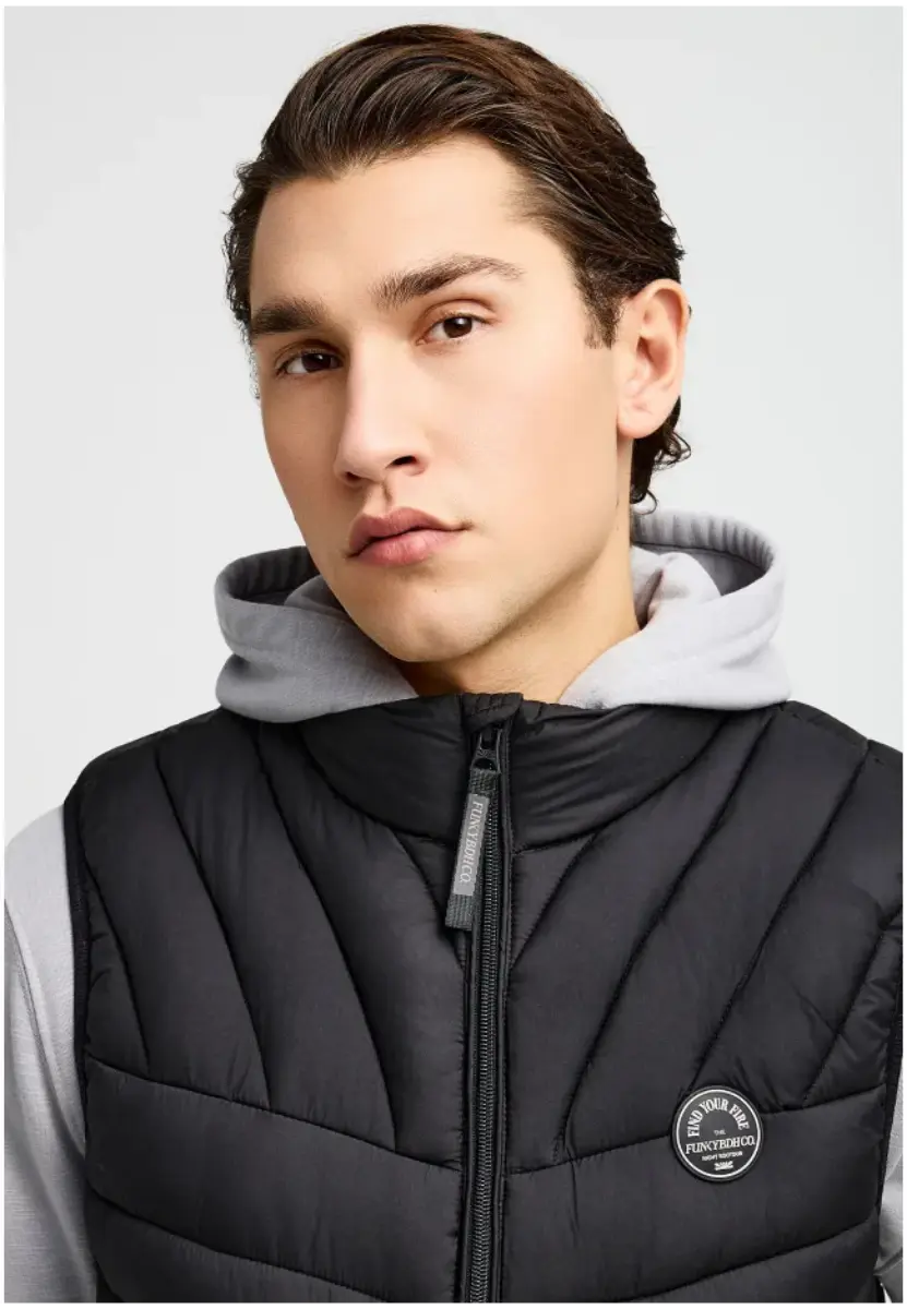 Funky Buddha Αμάνικο Μπουφάν FBM013 001 01 BLACK 4