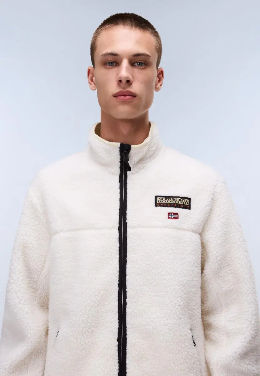 NAPAPIJRI FLEECE FULLZIP NA4IA9 WHITE 1