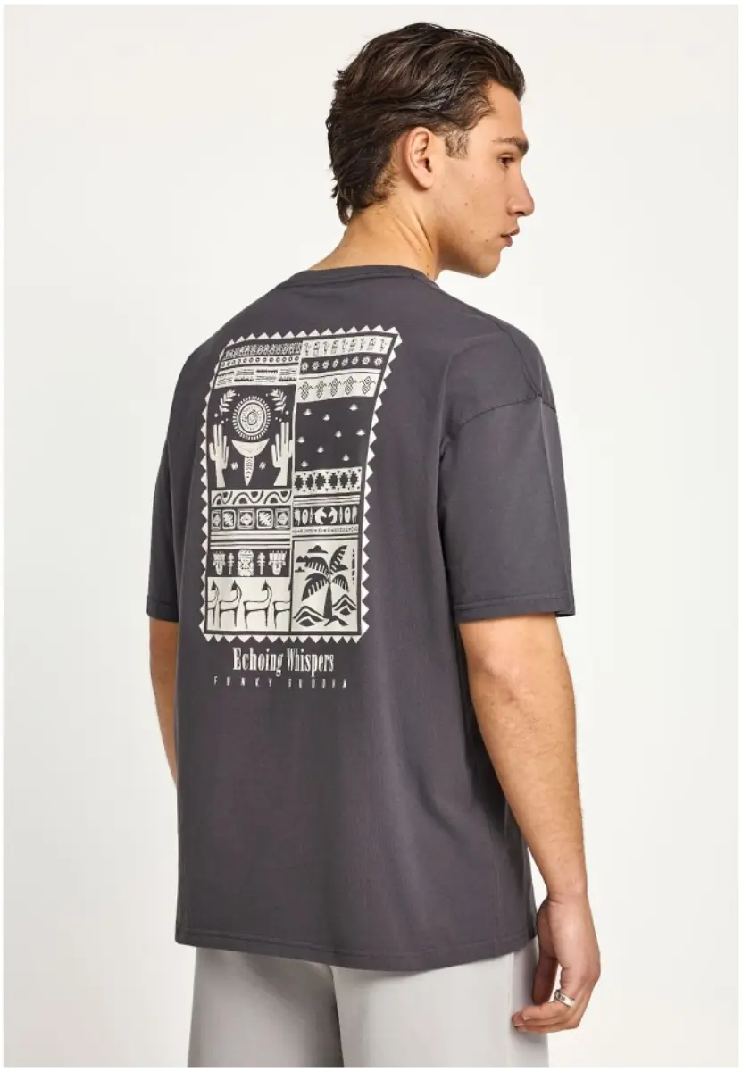 Funky Buddha T Shirt SS FBM013 055 04 GREY ANTHRACITE 2